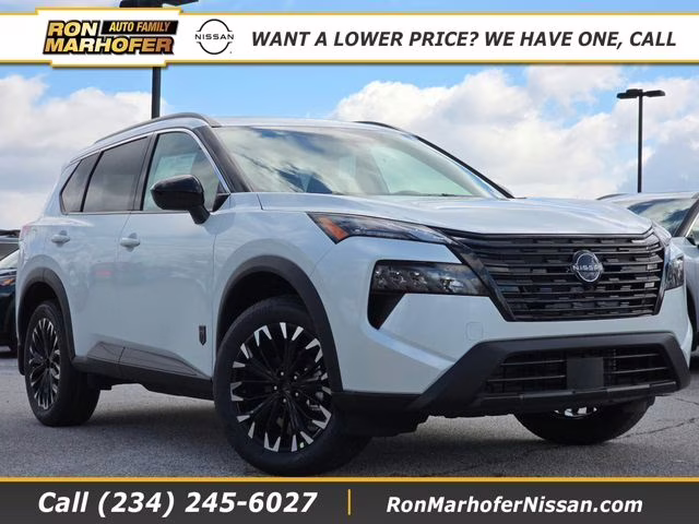 2026 Everest White Pearl Tricoat Nissan Rogue Dark Armor AWD SUV