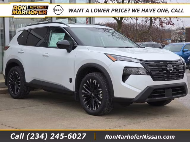 2026 Everest White Pearl Tricoat Nissan Rogue Dark Armor AWD SUV