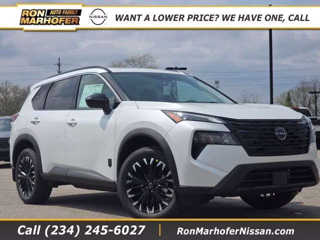 2026 Everest White Pearl Tricoat Nissan Rogue Dark Armor AWD SUV