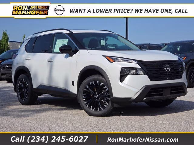 2026 Everest White Pearl Tricoat Nissan Rogue Dark Armor AWD SUV