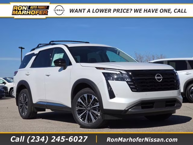 2026 Everest White Pearl Tricoat Nissan Pathfinder Platinum 4X4 SUV