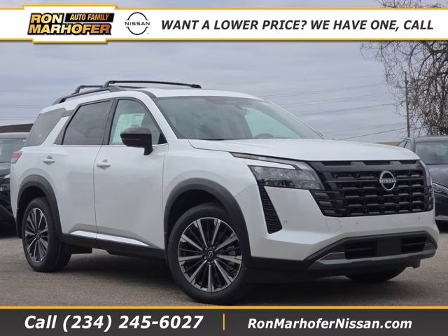 2026 Everest White Pearl Tricoat Nissan Pathfinder Platinum 4X4 SUV