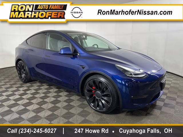 2022 Deep Blue Metallic Tesla Model Y Performance AWD SUV