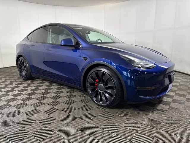 2022 Deep Blue Metallic Tesla Model Y Performance AWD SUV