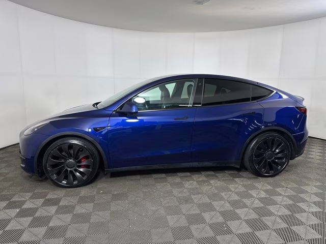 2022 Deep Blue Metallic Tesla Model Y Performance AWD SUV