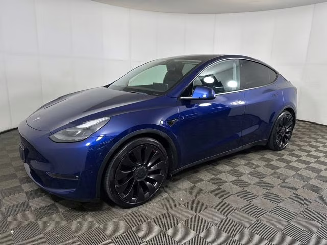 2022 Deep Blue Metallic Tesla Model Y Performance AWD SUV