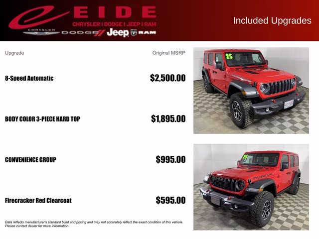 2025 Firecracker Red Clearcoat Jeep Wrangler Rubicon 4X4 SUV