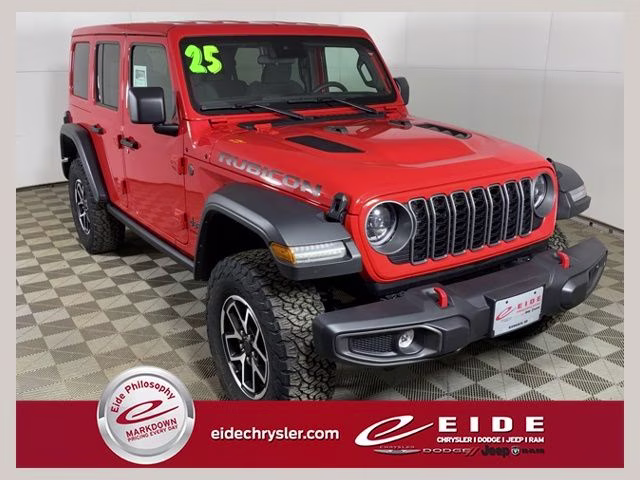 2025 Firecracker Red Clearcoat Jeep Wrangler Rubicon 4X4 SUV