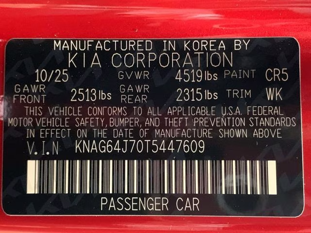 2026 Runway Red Kia K5 GT-Line AWD Sedan
