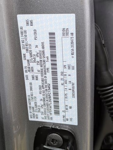 2025 Silver Metallic Ford F-150 Platinum 4X4 Truck