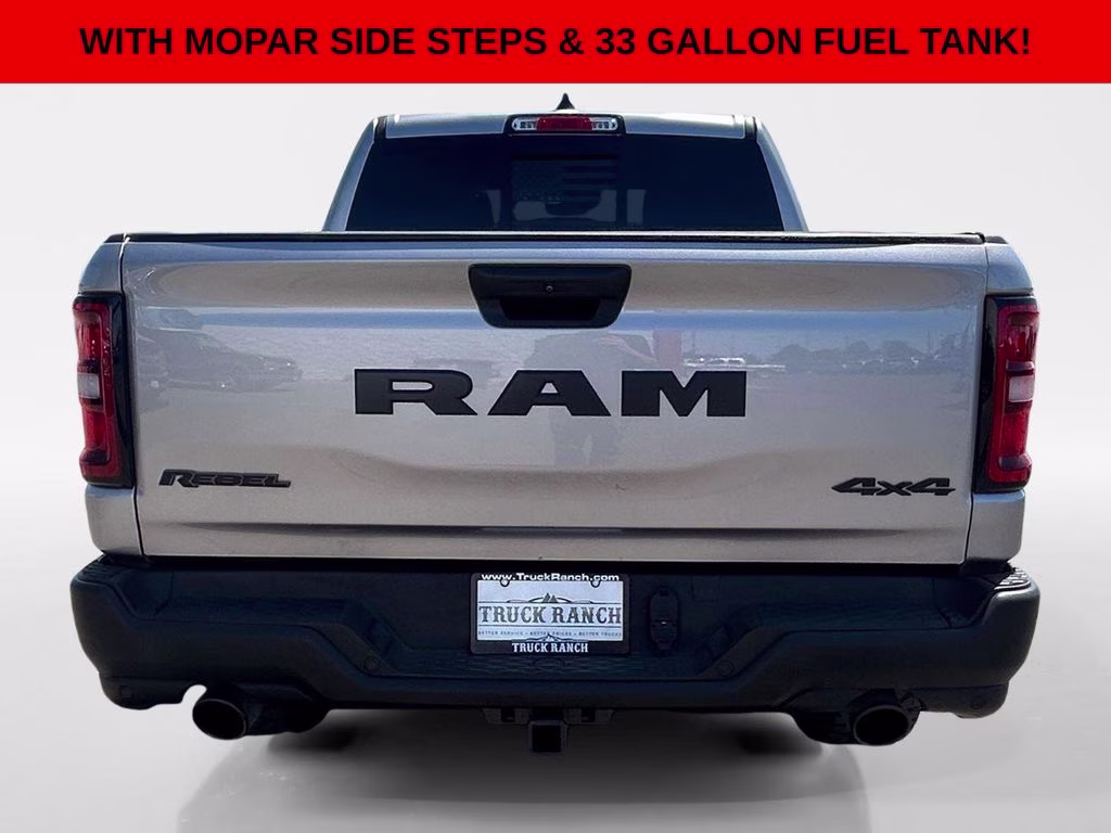 2025 Billet Silver Metallic Clearcoat Ram 1500 Rebel 4X4 Truck