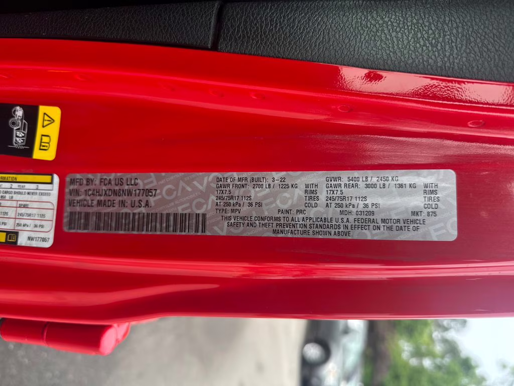 2022 Firecracker Red Clearcoat Jeep Wrangler Unlimited Sport S 4X4 SUV