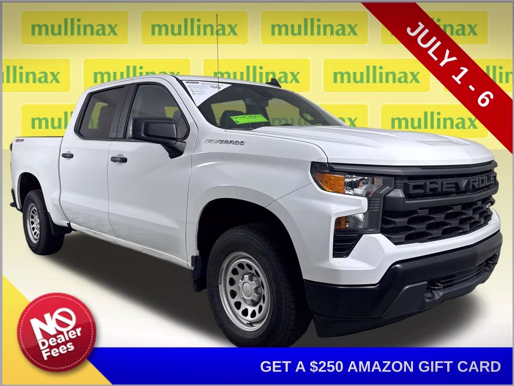 2023 Summit White Chevrolet Silverado 1500 WT 4X4 Truck