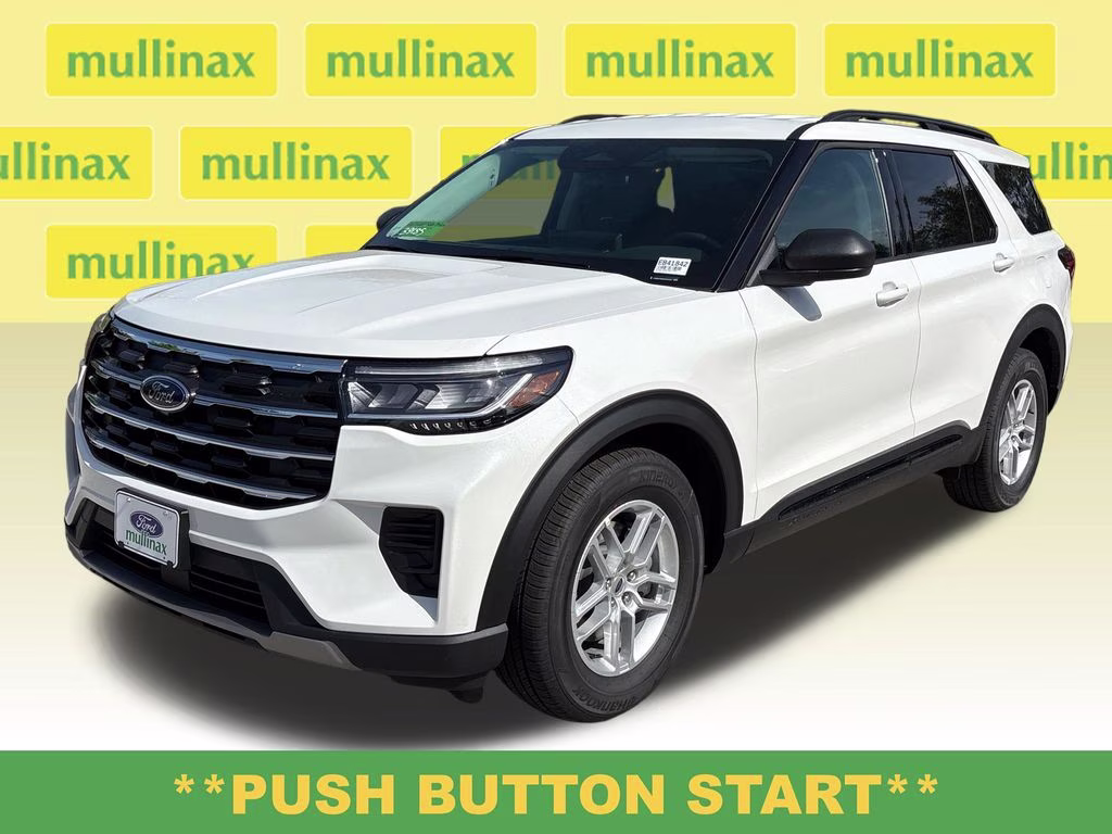 2026 Star White Metallic Tri-Coat Ford Explorer Active RWD SUV