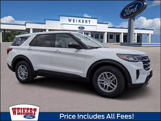 2026 Star White Metallic Tri-Coat Ford Explorer Active RWD SUV