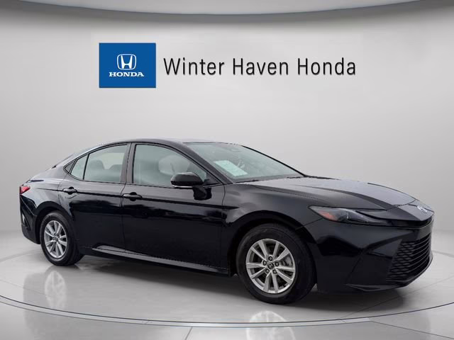 2025 Midnight Black Metallic Toyota Camry LE FWD Sedan