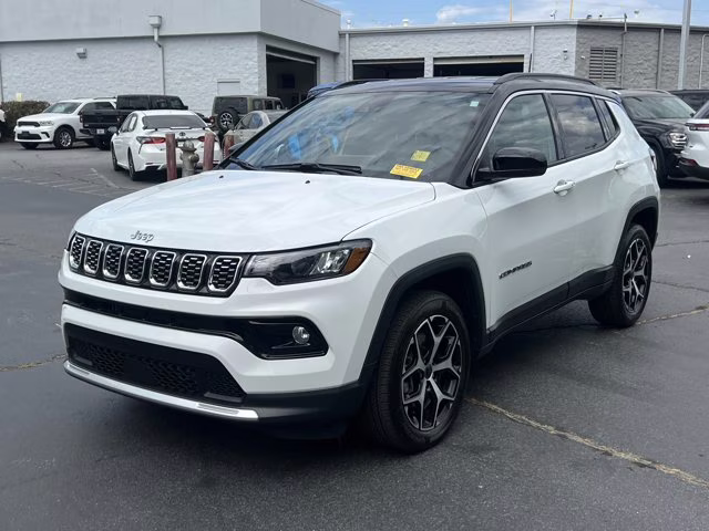 2025 Bright White Clearcoat Jeep Compass Limited 4X4 SUV