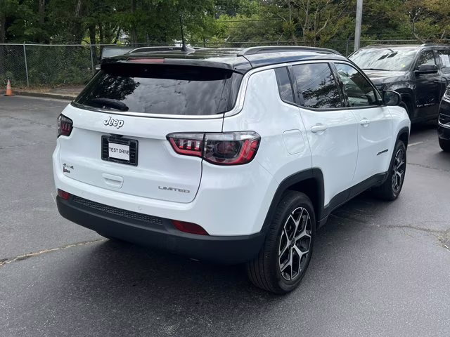 2025 Bright White Clearcoat Jeep Compass Limited 4X4 SUV