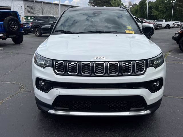 2025 Bright White Clearcoat Jeep Compass Limited 4X4 SUV