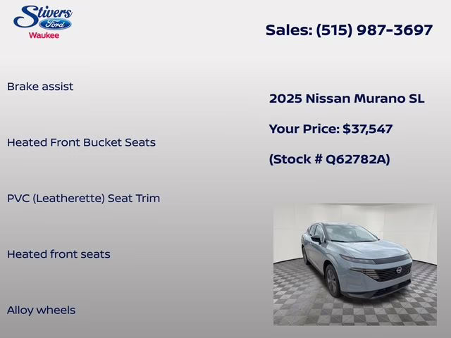 2025 Boulder Gray Pearl/Super Black Nissan Murano SL AWD SUV