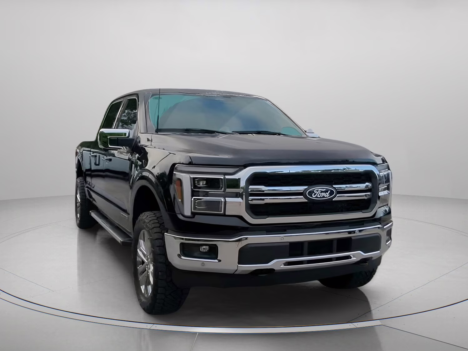 2025 Agate Black Metallic Ford F-150 LARIAT Crew Cab Pickup 4X4 Truck