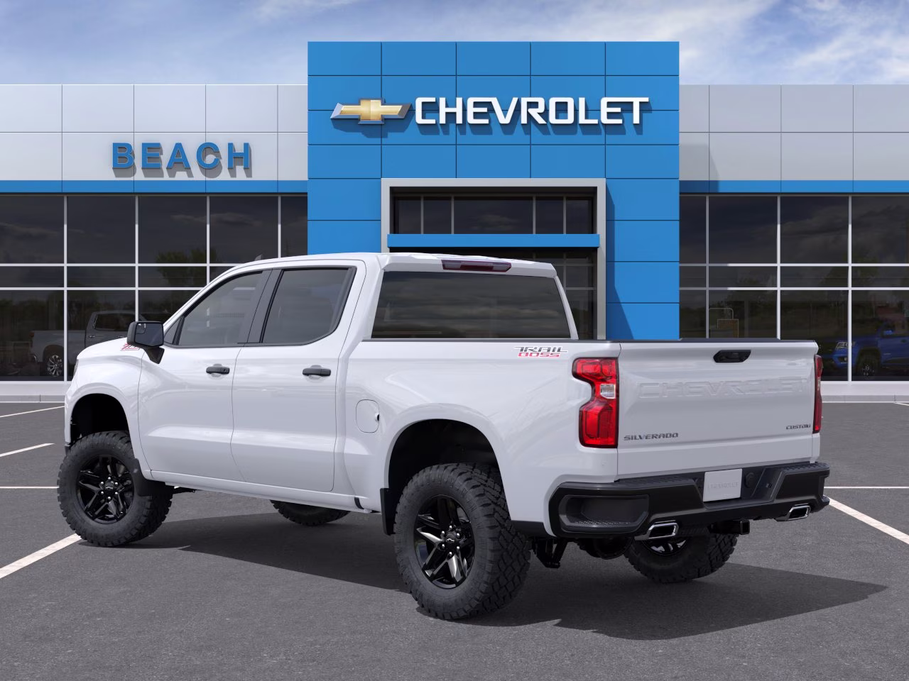 2026 Summit White Chevrolet Silverado 1500 Custom Trail Boss 4X4 Truck