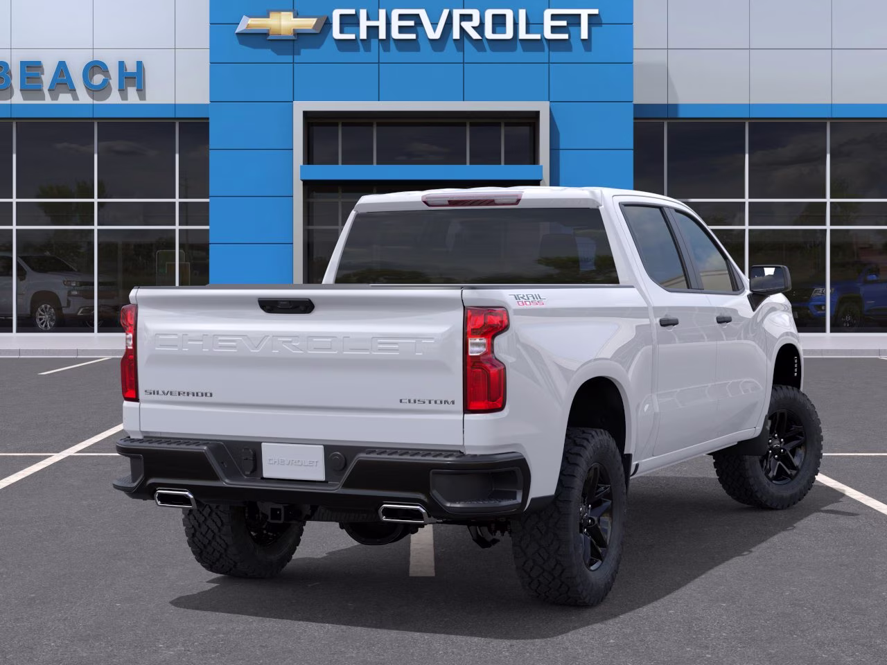2026 Summit White Chevrolet Silverado 1500 Custom Trail Boss 4X4 Truck