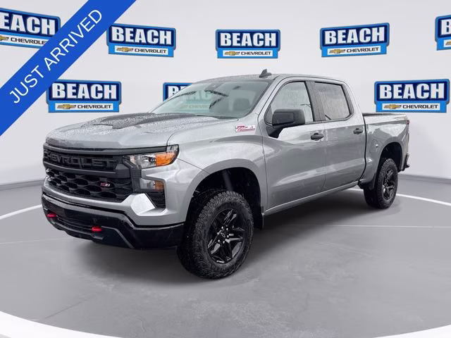 2026 Sterling Gray Metallic Chevrolet Silverado 1500 Custom Trail Boss 4X4 Truck