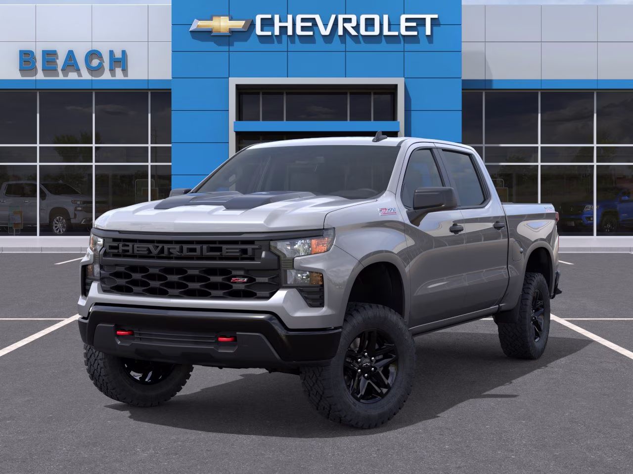 2026 Sterling Gray Metallic Chevrolet Silverado 1500 Custom Trail Boss 4X4 Truck
