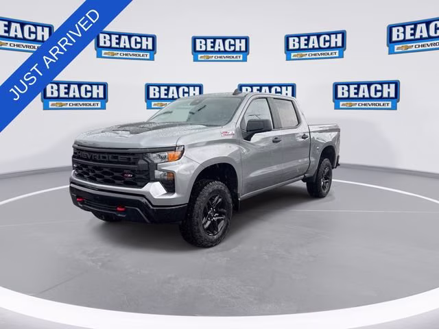 2026 Sterling Gray Metallic Chevrolet Silverado 1500 Custom Trail Boss 4X4 Truck