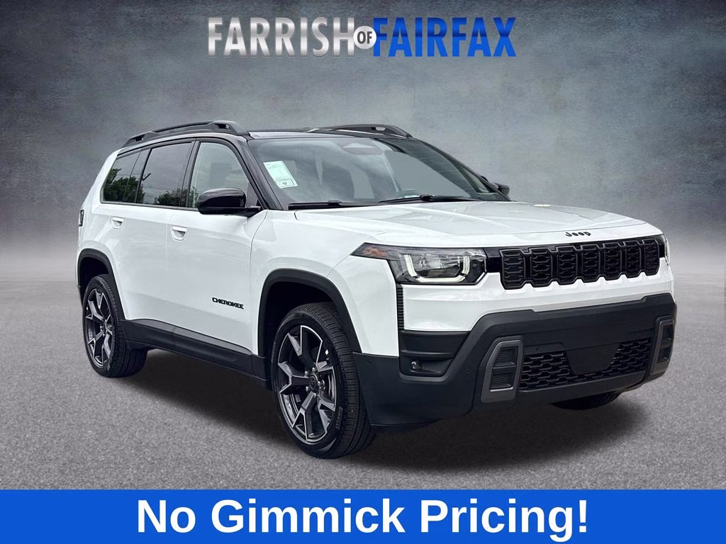 2026 Bright White Clearcoat Jeep Cherokee Overland 4X4 SUV