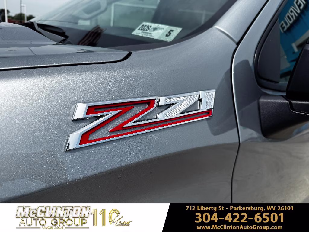 2026 Sterling Gray Metallic Chevrolet Silverado 1500 Custom Trail Boss 4X4 Truck