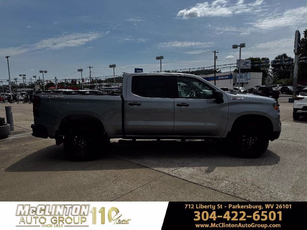2026 Sterling Gray Metallic Chevrolet Silverado 1500 Custom Trail Boss 4X4 Truck