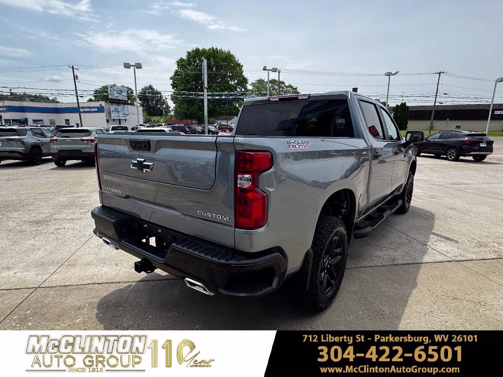 2026 Sterling Gray Metallic Chevrolet Silverado 1500 Custom Trail Boss 4X4 Truck