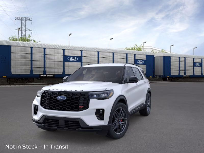 2026 Star White Metallic Tri-Coat Ford Explorer ST 4X4 SUV