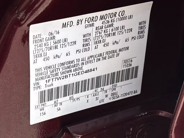 2016 Bronze Fire Metallic Ford Super Duty F-250 SRW Lariat 4X4 Truck