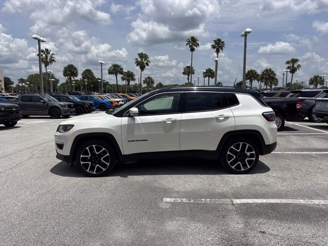 2018 Pearl White Tri-Coat Jeep Compass Limited FWD SUV