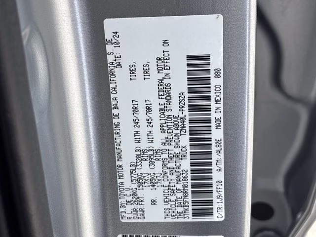 2024 Celestial Silver Metallic Toyota Tacoma 2WD SR5 RWD Truck