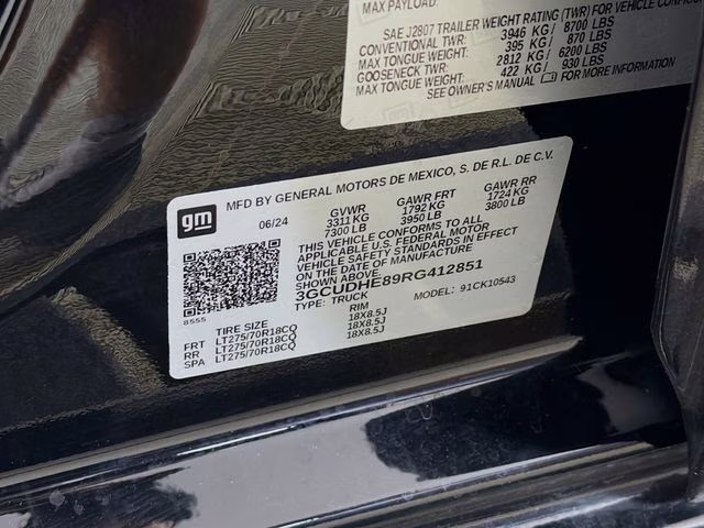 2024 Black Chevrolet Silverado 1500 ZR2 4X4 Truck