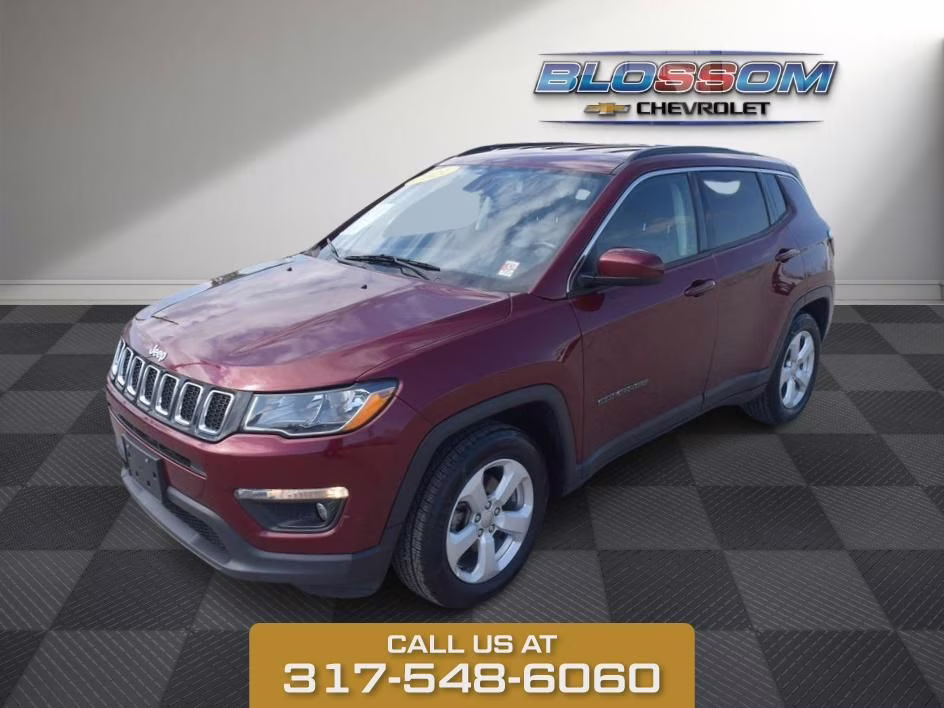 2021 Velvet Red Pearlcoat Jeep Compass Latitude FWD SUV