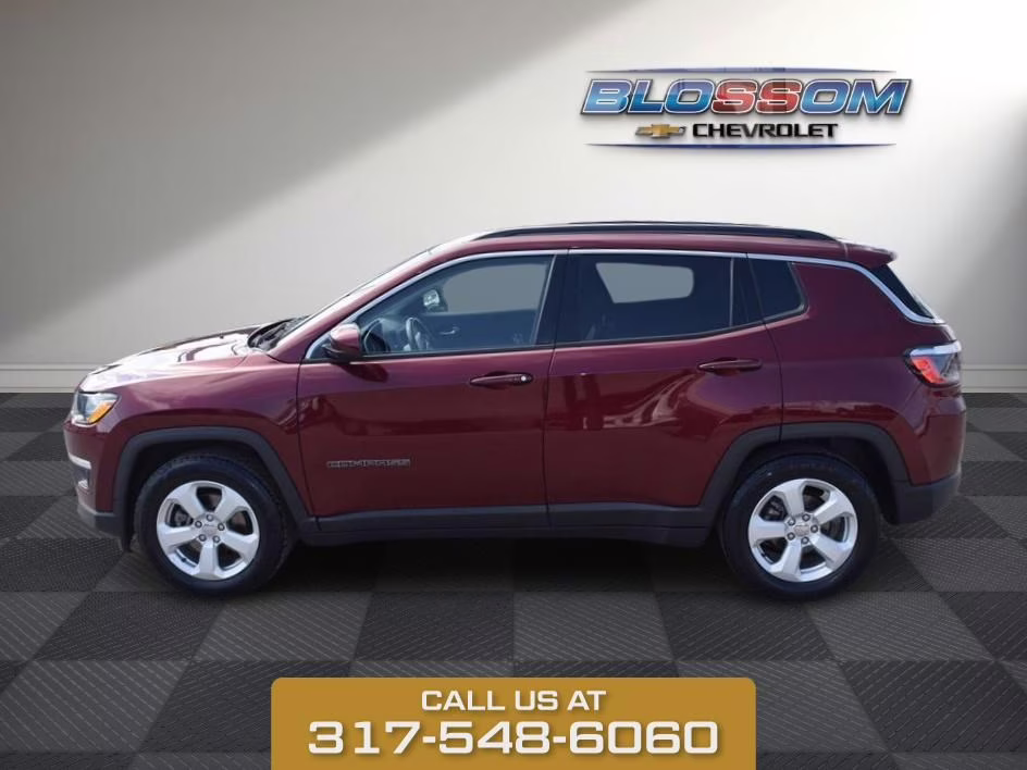 2021 Velvet Red Pearlcoat Jeep Compass Latitude FWD SUV