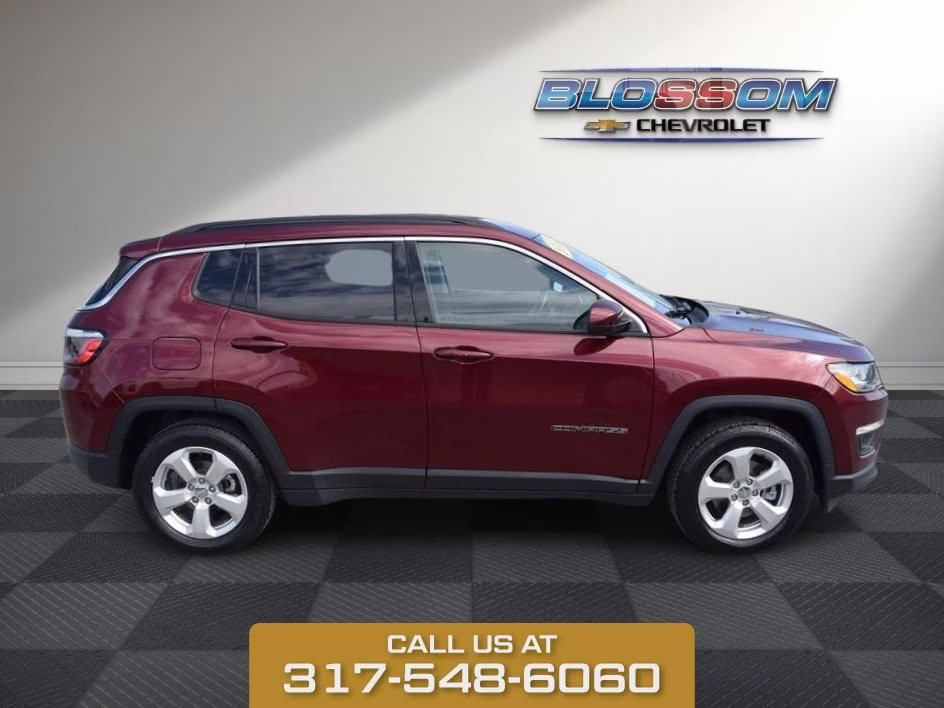 2021 Velvet Red Pearlcoat Jeep Compass Latitude FWD SUV