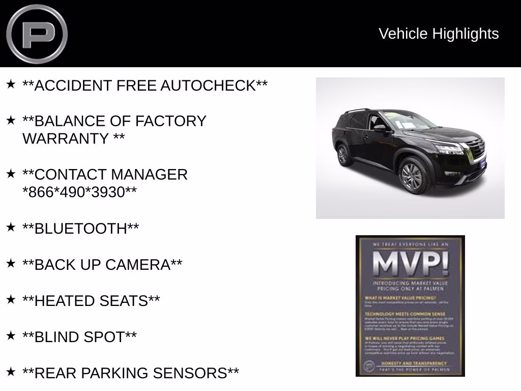 2024 Super Black Nissan Pathfinder SV FWD SUV