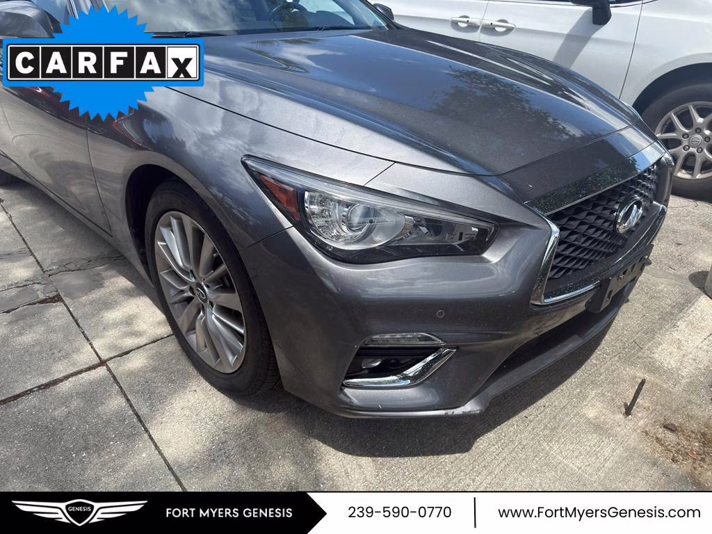 2021 Graphite Shadow INFINITI Q50 3.0t LUXE RWD Sedan