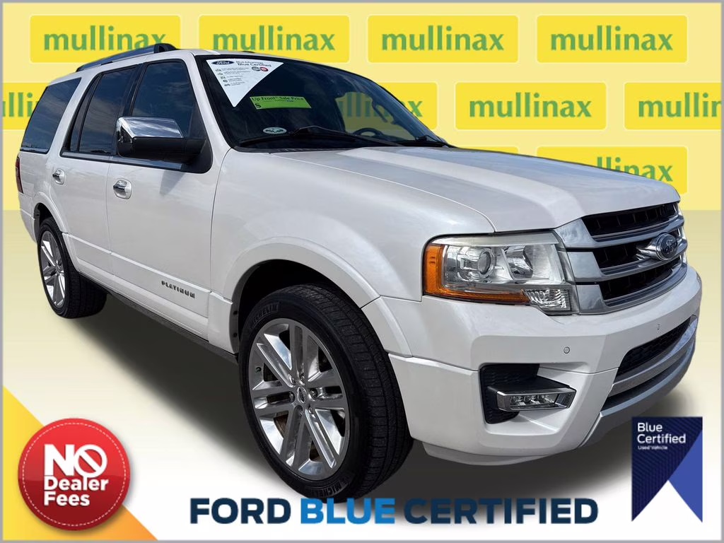 2017 White Platinum Metallic Tri-Coat Ford Expedition Platinum RWD SUV