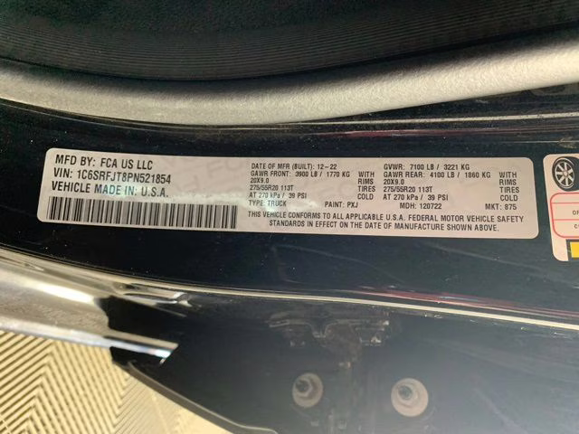 2023 Diamond Black Crystal Pearlcoat Ram 1500 Laramie 4X4 Truck