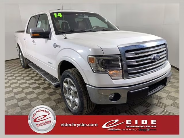 2014 White Platinum Metallic Tri-Coat Ford F-150 King Ranch 4X4 Truck