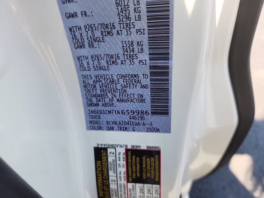 2026 Glacier White Nissan Frontier S 4X4 Truck
