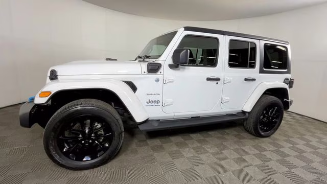 2023 Bright White Clearcoat Jeep Wrangler Sahara 4xe 4X4 SUV