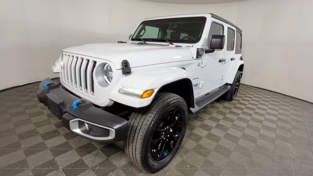 2023 Bright White Clearcoat Jeep Wrangler Sahara 4xe 4X4 SUV
